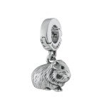 Guinea Pig Sterling Silver Clip-On Charm Pendant
