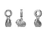 Guinea Pig Sterling Silver Clip-On Charm Pendant