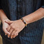 Men's Triple Protection Stone Bracelet - Tiger Eye, Obsidian, Hematite