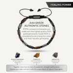 Men's Triple Protection Stone Bracelet - Tiger Eye, Obsidian, Hematite