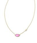 Kendra Scott Gold Lips Pendant Necklace - Hot Pink
