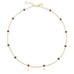 Dainty 18K Gold Plated Garnet Choker Necklace