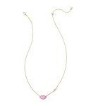 Kendra Scott Gold Lips Pendant Necklace - Hot Pink