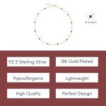 Dainty 18K Gold Plated Garnet Choker Necklace