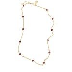 Dainty 18K Gold Plated Garnet Choker Necklace