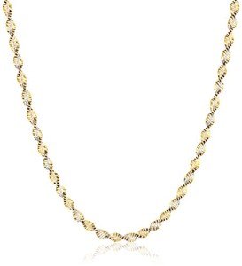 Sterling Silver 18k Gold Twisted Butterfly Necklace