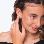 Minnie Mouse Sterling Silver Silhouette Stud Earrings