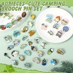 40 Pcs Funny Camping Enamel Pins Set