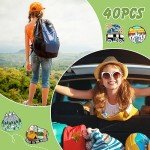 40 Pcs Funny Camping Enamel Pins Set