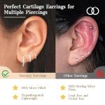 Sterling Silver Hoop Earrings Set for Women