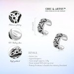 Celtic Knot Sterling Silver Ear Cuff Earrings