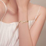 Adjustable Gold Snake Wrap Bangle Bracelet for Women