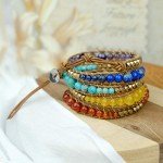 Natural Stone Adjustable Wrap Bracelet for All
