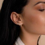 14K Gold Plated Hoop & Stud Earrings Set