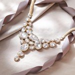 Gold-Tone Art Deco Chunky Rhinestone Bib Necklace