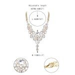 Gold-Tone Art Deco Chunky Rhinestone Bib Necklace