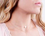 Rose Gold Opal Heart Choker Necklace for Women