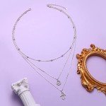 Sterling Silver Triple Layered Evil Eye Necklace