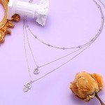 Sterling Silver Triple Layered Evil Eye Necklace