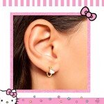 Hello Kitty Women's Flash-Plated Hoop Earrings