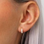 Trendy 14k Gold Plated Opal Hoop Earrings