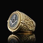 Blue Lodge Masonic Signet Ring for Men