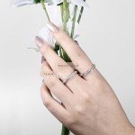 Moissanite Twisted Vine Silver Wedding Band Size 7