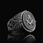 Blue Lodge Masonic Signet Ring for Men