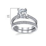 1.25 Carat Round Cubic Zirconia Silver Engagement Ring