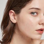 Gold Plated 925 Sterling Silver Mini Hoop Earrings Set