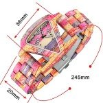 Colorful Wooden Triangle Watch for Women