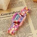 Colorful Wooden Triangle Watch for Women