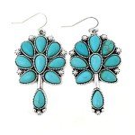 Bold Turquoise Western Squash Blossom Jewelry Set