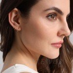 Gold Plated 925 Sterling Silver Mini Hoop Earrings Set