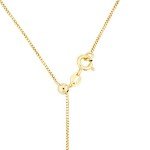 Miabella Adjustable Thin Bolo Box Chain Necklace