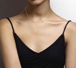 Miabella Adjustable Thin Bolo Box Chain Necklace