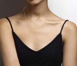 Miabella Adjustable Thin Bolo Box Chain Necklace