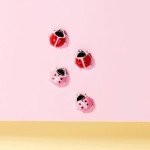 Red Ladybug Sterling Silver Stud Earrings for Kids