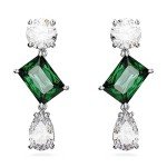 Swarovski Mesmera Green and Clear Drop Earrings