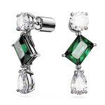 Swarovski Mesmera Green and Clear Drop Earrings