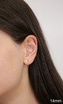14k Yellow Gold Round Endless Hoop Earrings