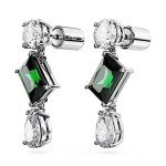 Swarovski Mesmera Green and Clear Drop Earrings