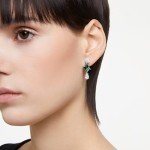 Swarovski Mesmera Green and Clear Drop Earrings