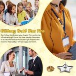 Golden Star Enamel Pins for Employee Appreciation