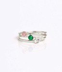 Minimalist 18k Gold Vermeil Birthstone Stacking Rings