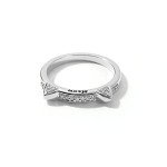 10k White Gold Cat Ears Diamond Accent Ring