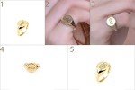 Personalized Gold Signet Ring with Custom Initials