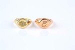 Personalized Gold Signet Ring with Custom Initials