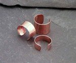 Trio of Copper Handcrafted Ear Cuffs