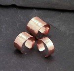 Trio of Copper Handcrafted Ear Cuffs